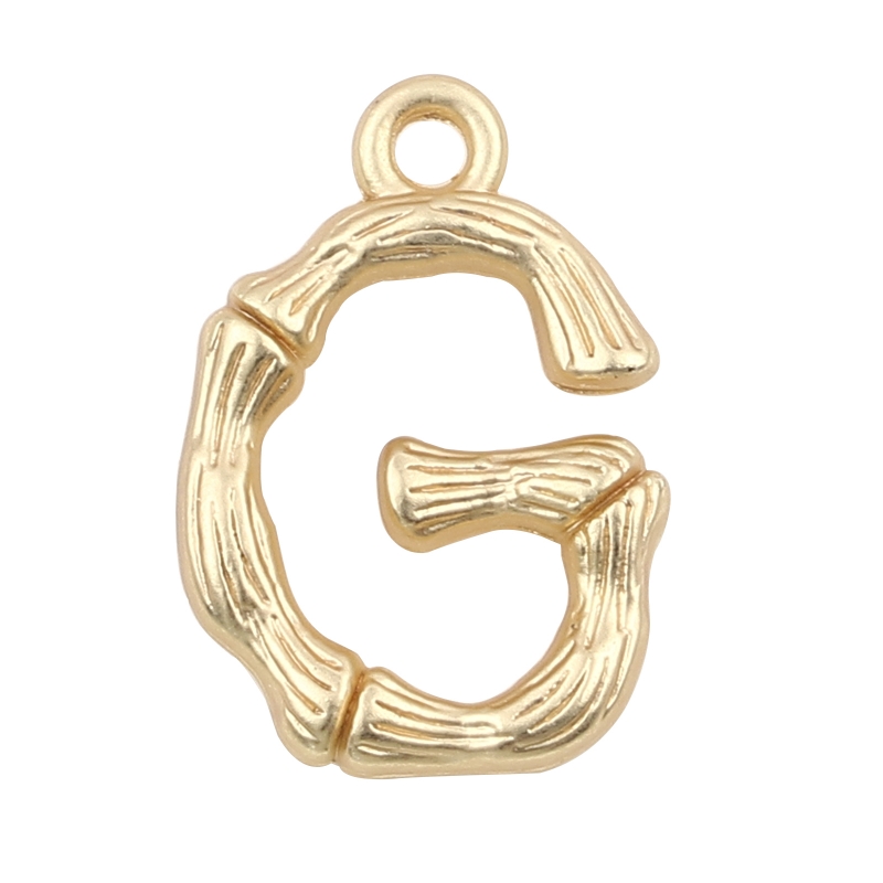 Буква латинская "G", цвет золото 16*13мм