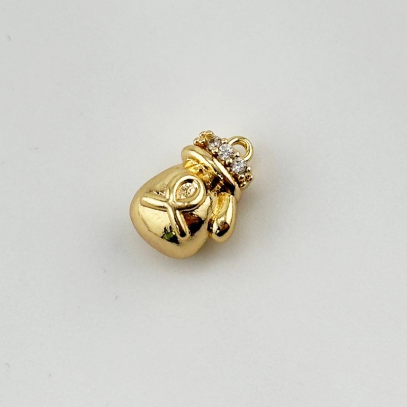 Подвеска боксерская перчатка размер 9*13мм цвет золото